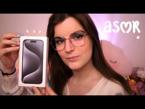 ASMR | Unboxing Iphone 15 Pro Bleu Titane à 1229€ 🥺 (Tapping 💙)