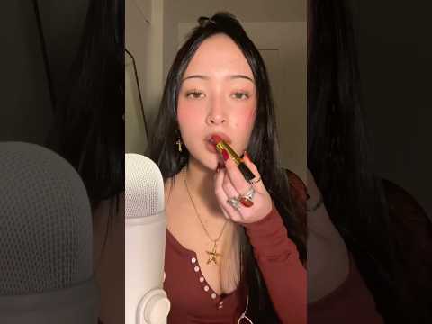 lip combo! #asmr #makeup #mouthwhisper #asmrsounds #tingles  #asmrvideos  #lipcombo