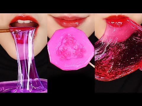 11MINUTES EMOJI EATING ASMR FOR SLEEP, HONEY JELLY WAX CANDY, EDIBLE CRYSTAL RELAXING EATING ASMR 🌹