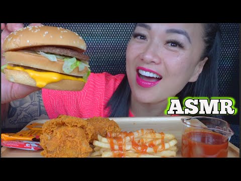 ASMR McDonald's FRIED CHICKEN + HONEY FIRE SAUCE (EATING SOUNDS) LIGHT WHISPERS | SAS-ASMR