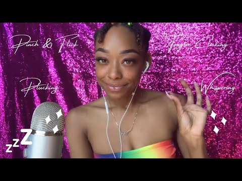 Chynaunique ASMR 1 Hour Plucking Compilation | Pinch & Flick, Hand Movement, Tingly Mouth Sounds