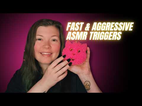 ASMR Fast and Aggressive Sponge Triggers and Whispers