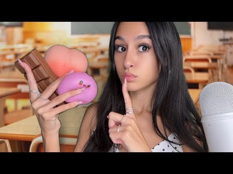 ASMR| Pick me girl STEALS your rare SQUISHYS in CLASS😳