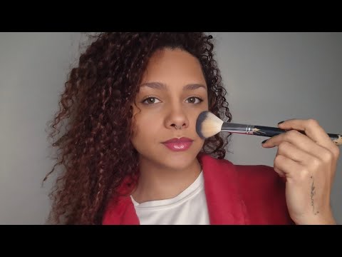 ASMR • ME MAQUIANDO+MASCANDO CHICLETE ♡ #asmr make-up #relax 