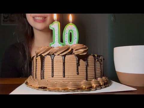 ASMR DOUBLE CHOCOLATE MOUSSE CAKE *10,000 SUBSCRIBER CELEBRATION CAKE*