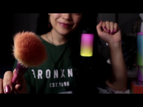 ASMR - Pincel na Tela, Conversa e Afirmações Positivas pra dormir agora 😴