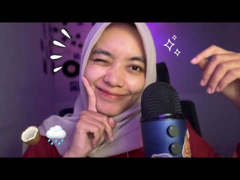 ASMR Coconut Rain with Echo Effect — Fast Mouthsound ✨🌵