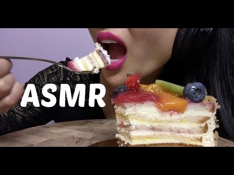 ASMR NO TALKING MELODY CAKE (SOFT STICKY EATING SOUNDS) | SAS-ASMR