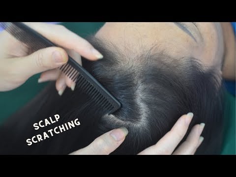ASMR Nape Check & Hair Parting Real Person, Relaxing Hair Sounds For Relaxation