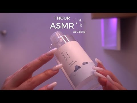 1 Hour ASMR • No Talking • First Person Skincare, Makeup, Haircare & Massage ( Layered Sounds)
