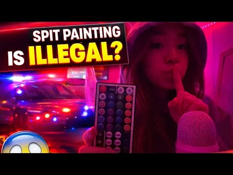 Fast-Paced ASMR — Is Spit Painting Illegal? 👀🚨