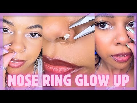 From Bare Nose to Baddie 💎👃✨ | I Pierced My Own Nose + Ring Try-Ons, Double Nose Piercings