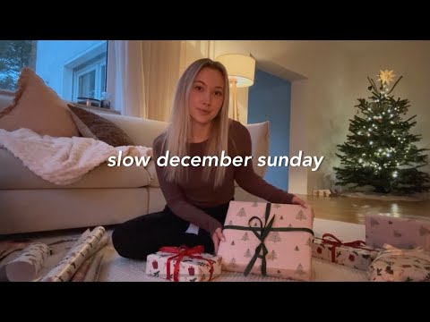 a cozy sunday in december | new home, wrapping gifts & holiday prep 🌟
