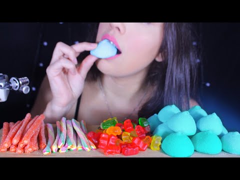 ASMR Muckbang 🍡 Comendo Doces e Marshmallow DIFERENTES - Eating Sounds