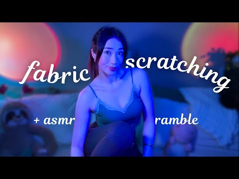 ASMR Fabric Scratching, Mic Scratching, and Rambling ♡ (1 year on YouTube, starting a new channel?)