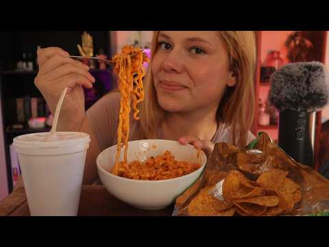 ASMR - MUKBANG RAMEN + COCTEL DE ELOTE + CHISMESITO
