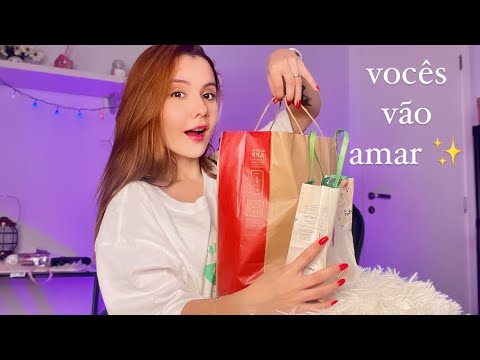 ASMR- MOSTRANDO COMPRINHAS DE COSMÉTICOS (raposinha engajada)