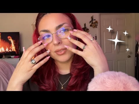 ASMR ☆ fast & aggressive mouth sounds w/ random triggers (glasses tapping!!!)