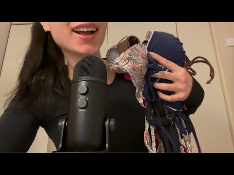 ASMR BIKINI HAUL 👙 whisper ramble & fabric sounds 