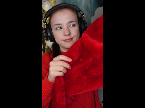 ASMR Advent Calendar - Day 4 - Christmas hat fluffs and scratching - Use headphones!!