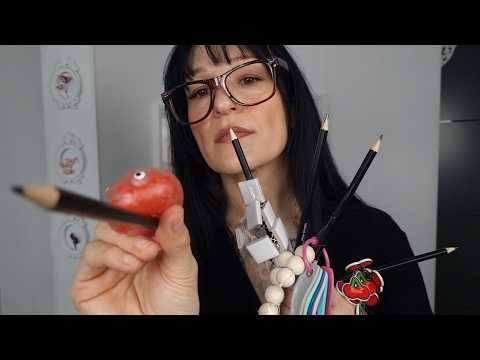 measuring face different pencilsounds ASMR