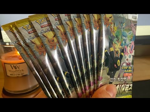 ASMR Korean Pokémon Cards Eevee Heroes!
