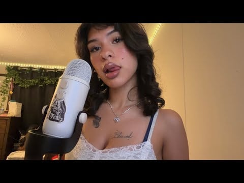 ASMR Tingliest Mouth Sounds And Spit Painting (little rambles) 
