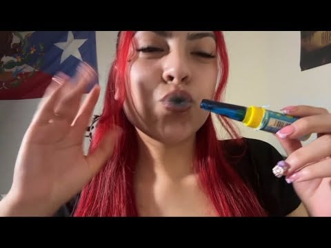 ASMR whisper ramble & eating a push pop 🦕