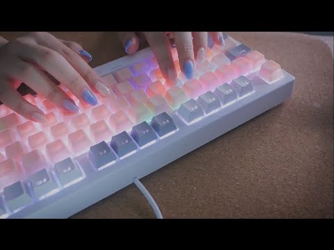 ASMR  Relaxing Keyboard 1Hr Typing  keyboard tester ,Jelly Keycaps,retro keyboard