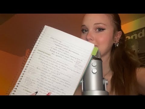 asmr teaching you my psych notes part 2