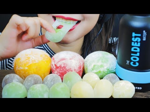 ASMR MOCHI PLATTER (MATCHA, RED BEAN, MUNG BEAN) STICKY CHEWY EATING SOUNDS | LINH-ASMR