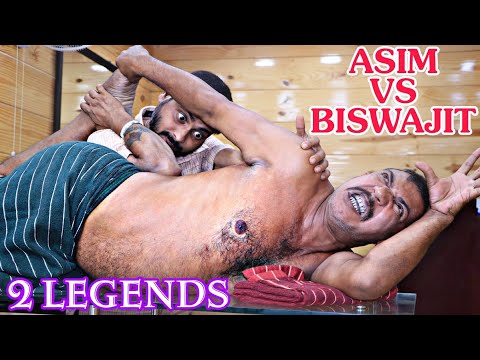 revenge or relaxation ? asim barber taking massage from biswajit barber