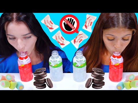 ASMR MOST POPULAR FOOD CHALLENGE (NO HANDS RACE, OREO, MARSHMALLOW, RAFFAELLO)