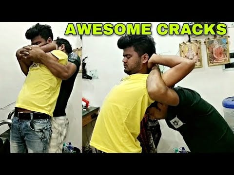 Hair cracking Powerful head and body massage By asim barber | Amazing neck cracking asmr massage