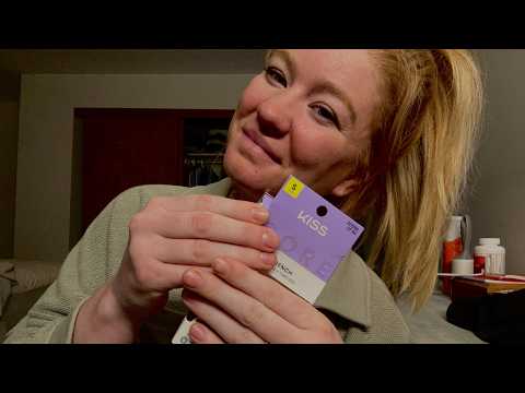 lofi asmr ~ doing your glue on nails 💅 