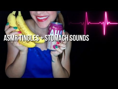 Eating A Banana + Heartbeat & Stomach Sounds [ASMR Tingles]