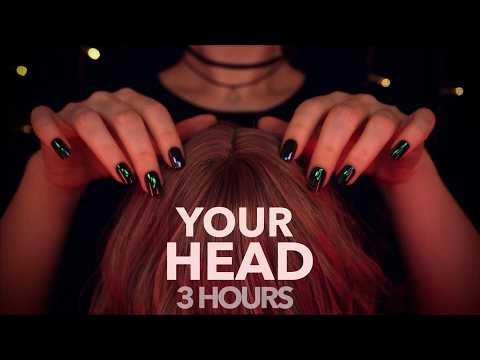 ASMR | 3 HOURS most gentle Head Massage by the Fireplace - no talking