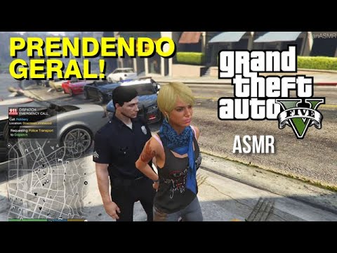 ASMR GTA V: FAZENDO MUITAS PRISÕES EM LOS SANTOS!