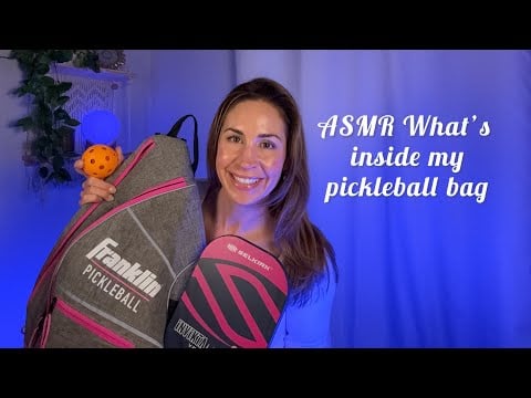 ASMR | What’s in my Pickle ball bag 🏓🤗[Whispers, tapping, tracing, scratching, crinkle sounds!]