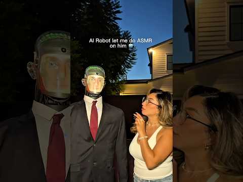 real life Robot let's me do ASMR on him 🤖 #asmr