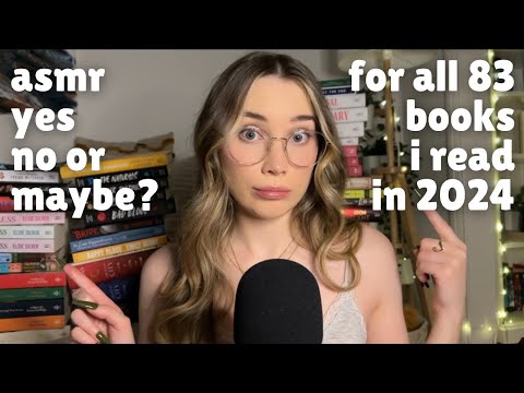 ASMR Yes, No or Maybe to All 83 Books I Read in 2024 (Book Tapping & Close Whispers)