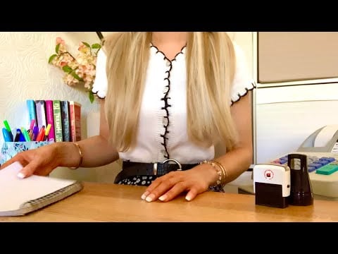 ASMR Library (checking books in, cleaning/dusting, recommending books)