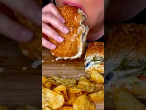 ASMR Subway: The Ultimate Chicken Footlong Mukbang! #shorts #food #subway