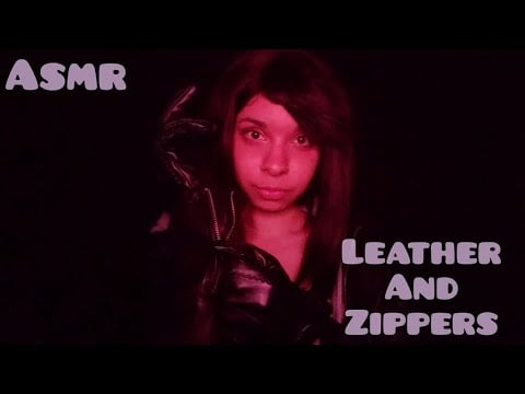 ASMR ◇ Aggressive zipper and leather jacket/gloves sounds 💫