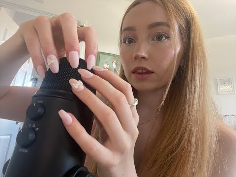 ASMR BARE MIC SCATCHING WITH LONG NAILS