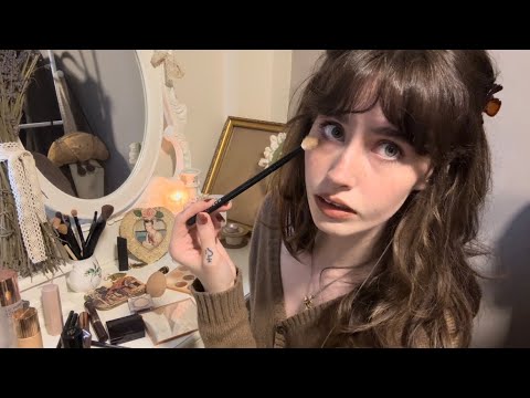 ASMR doing my makeup and rambling 🤎