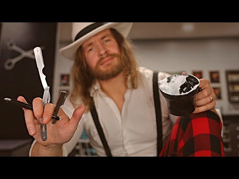 [ASMR] 💈 Reluctant Rude English Gentleman's Wet Towel Shave 🪒💈