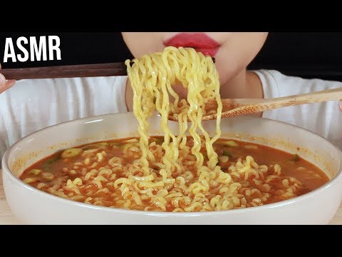 ASMR Cheesy Sesame Ramen Noodles 치즈참깨라면 리얼사운드 먹방 Eating Sounds Mukbang