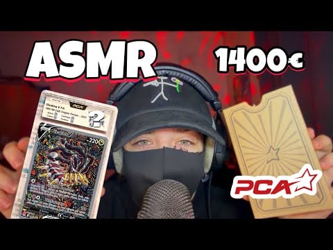 ASMR Français • RÉCEPTION CARTE GRADÉE PCA ! (+ OUVERTURE BOOSTER POKEMON) 😴