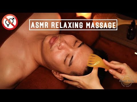 Refresh Tired Body Through Massage | ASMR Relaxing Head Massage and Oil Legs Massage